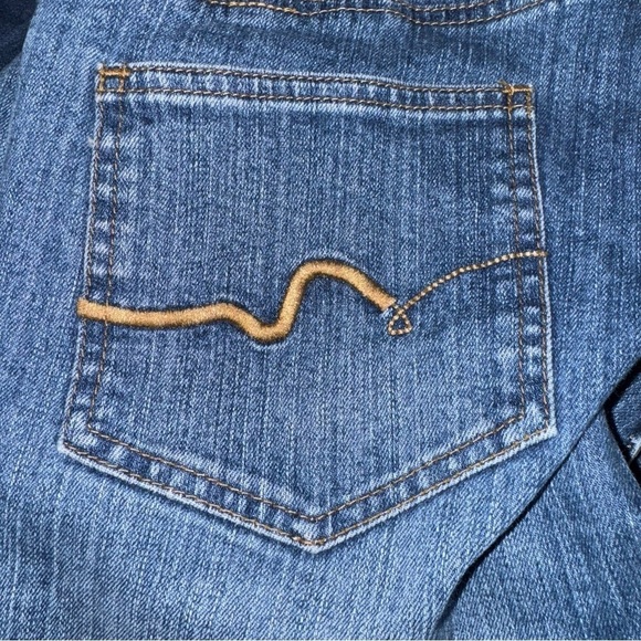 Motherhood Maternity Womens Medium 30 X 21 Blue Wide Leg Denim Capri Jeans - Picture 5 of 9